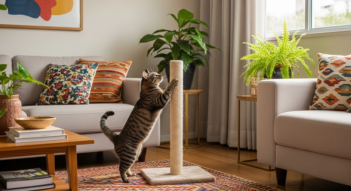 Gato arranhando sofá: o que costuma funcionar de verdade