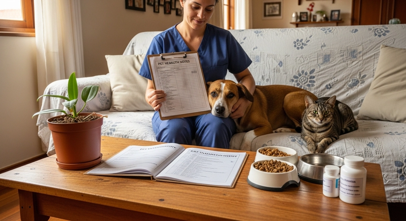 Mensagem pronta com histórico básico de saúde para deixar com cuidador