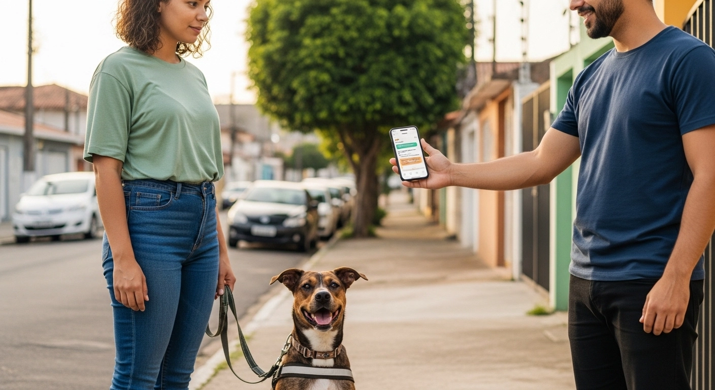 Mensagem pronta para orientar passeador sobre os hábitos do cão