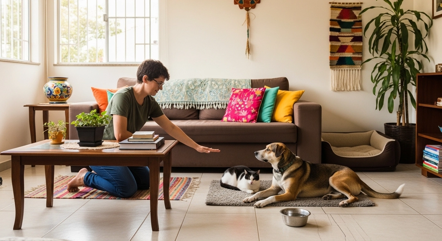 Mensagem pronta com regras de convivência do pet dentro de casa