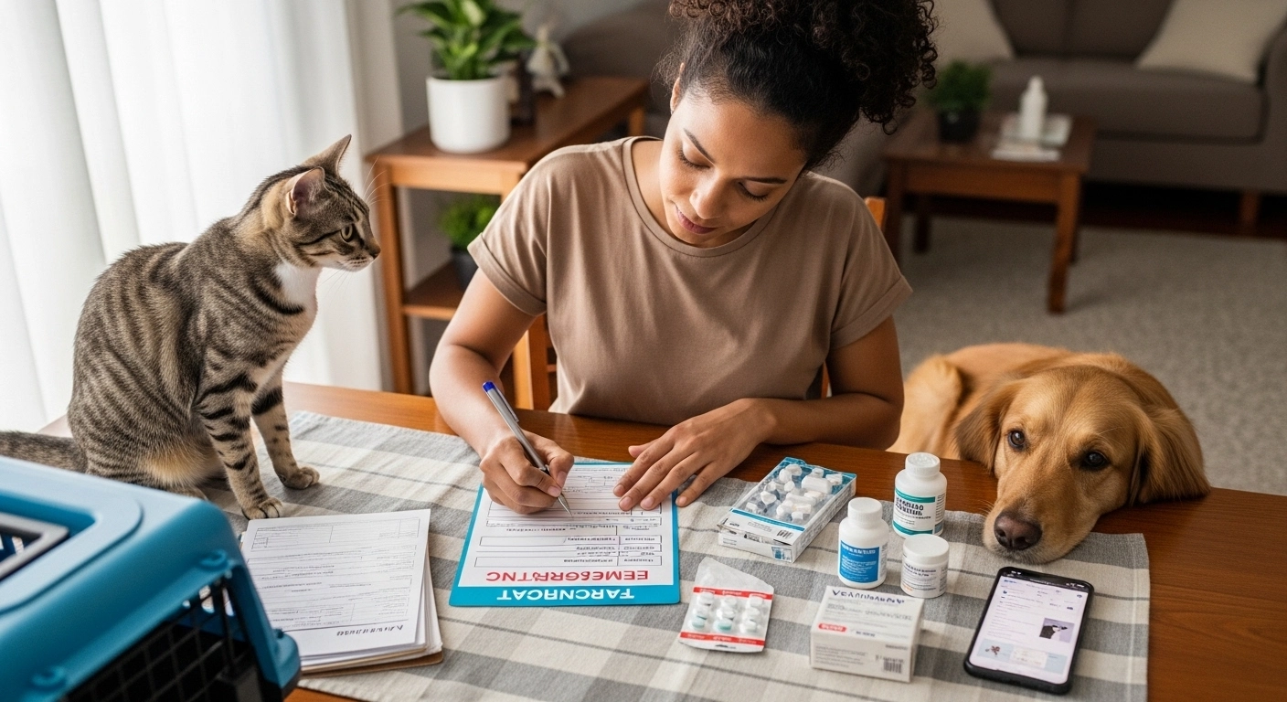 Texto para informar alergias, remédios e restrições do pet em uma emergência