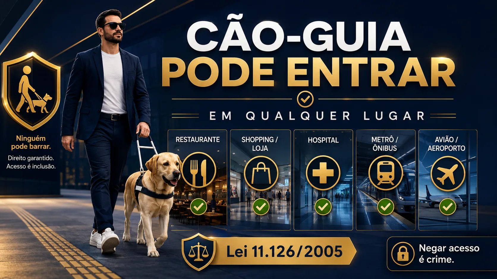 A exceção que vale em qualquer lugar — o cão-guia