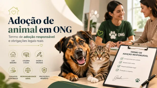 Adoção de animal em ONG — o que é o termo de adoção responsável e quais são suas obrigações legais reais