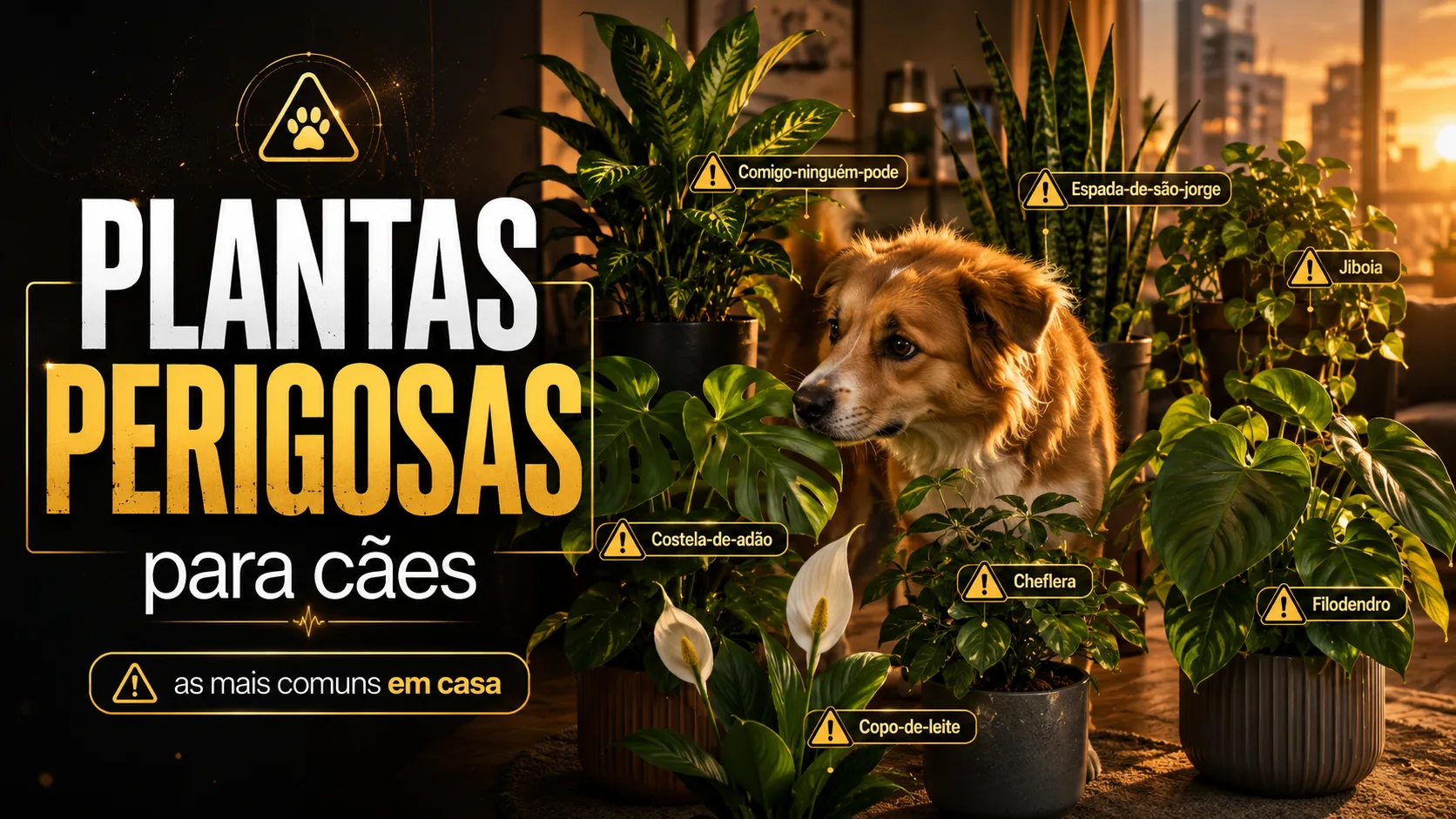 As plantas mais perigosas para cães — as que todo mundo tem em casa