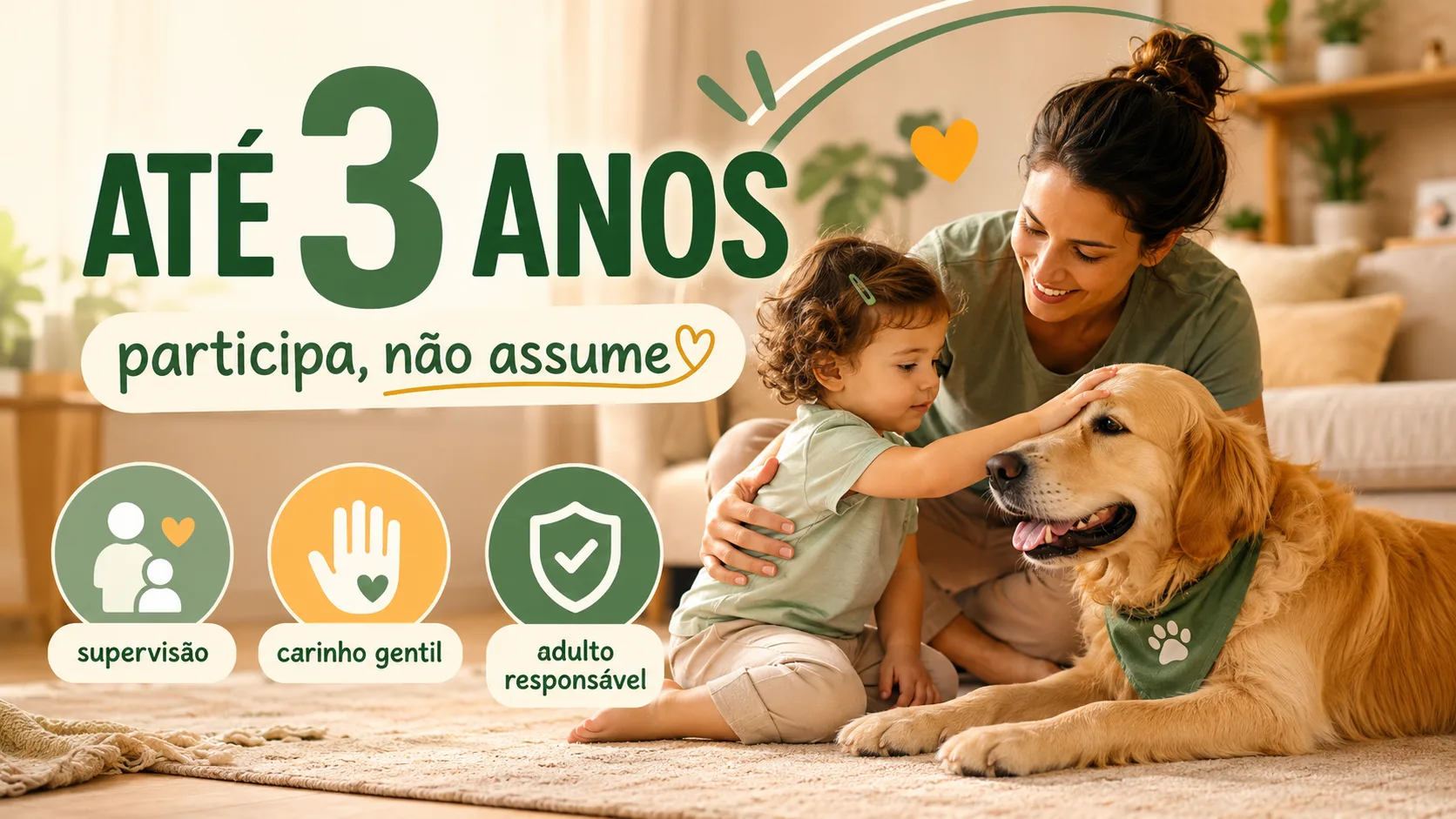 Até 3 anos — participar sim, responsabilidade não