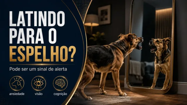 Cachorro que late para o próprio reflexo no espelho está com um problema que poucos tutores reconhecem