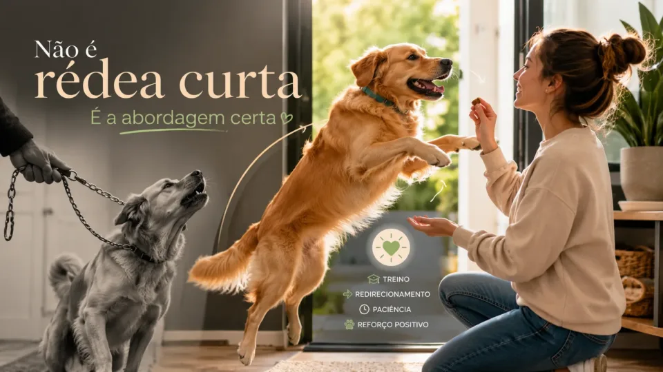 Cachorro que pula nas pessoas não precisa de rédea curta — precisa de uma coisa completamente diferente