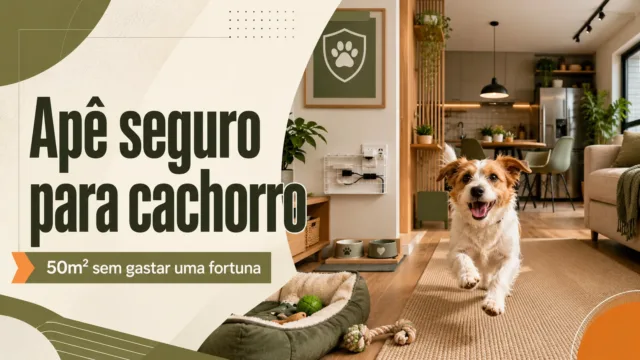 Como deixar um apartamento de 50m² seguro e estimulante para um cachorro sem gastar uma fortuna