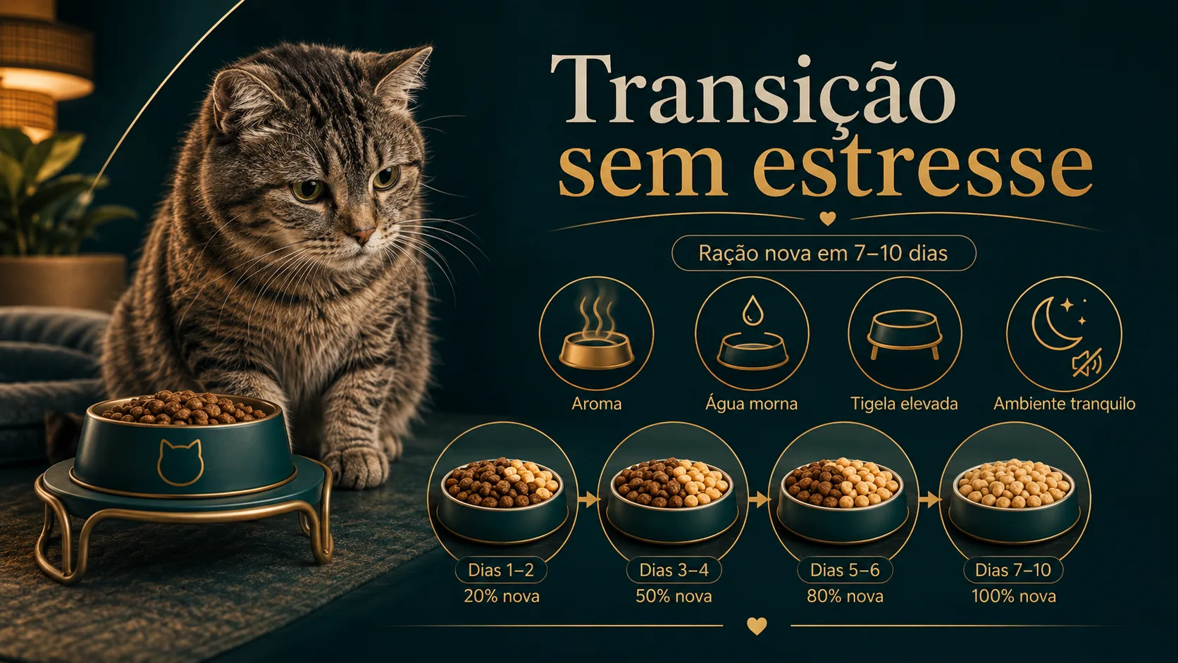 Como fazer a transição de forma tranquila e sem estresse para o gato