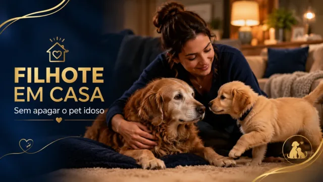 Como introduzir um filhote em casa sem que o pet idoso se sinta substituído e descartado