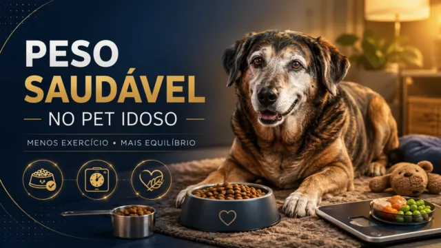 Como manter o peso saudável de um pet idoso que não tem mais disposição para se exercitar como antes