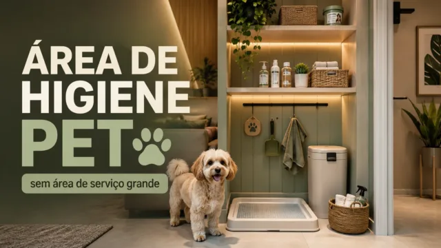 Como montar uma área de higiene para pet em apartamento sem área de serviço grande