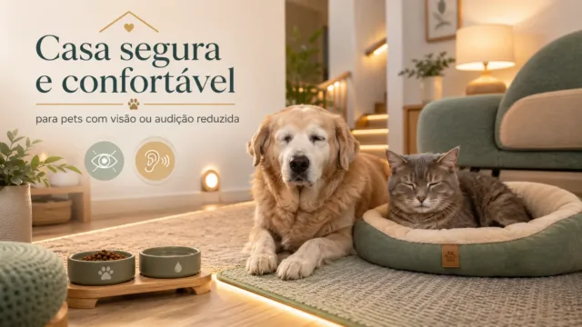 Como montar uma casa mais segura e confortável para um pet que não enxerga ou não ouve mais bem