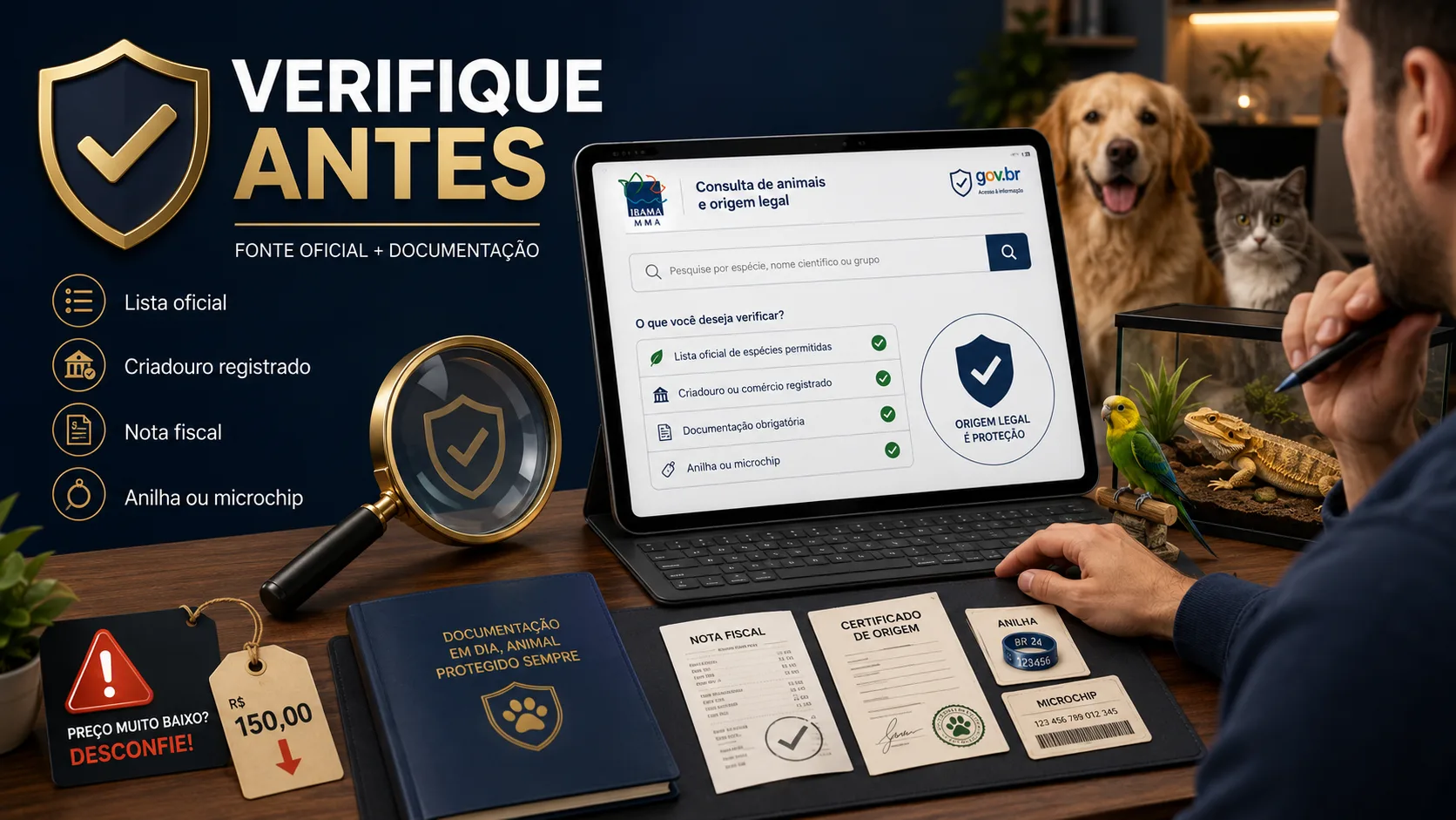 Como verificar se o animal que você quer é permitido