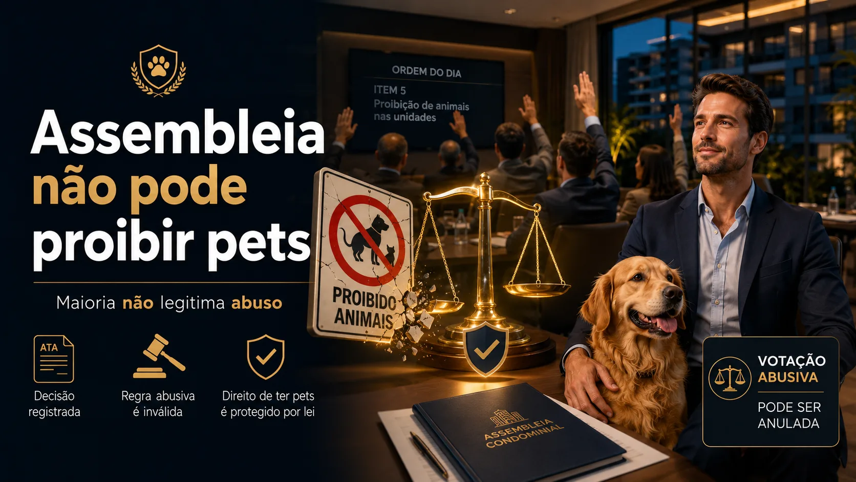 E se a assembleia votar pela proibição, isso vale?