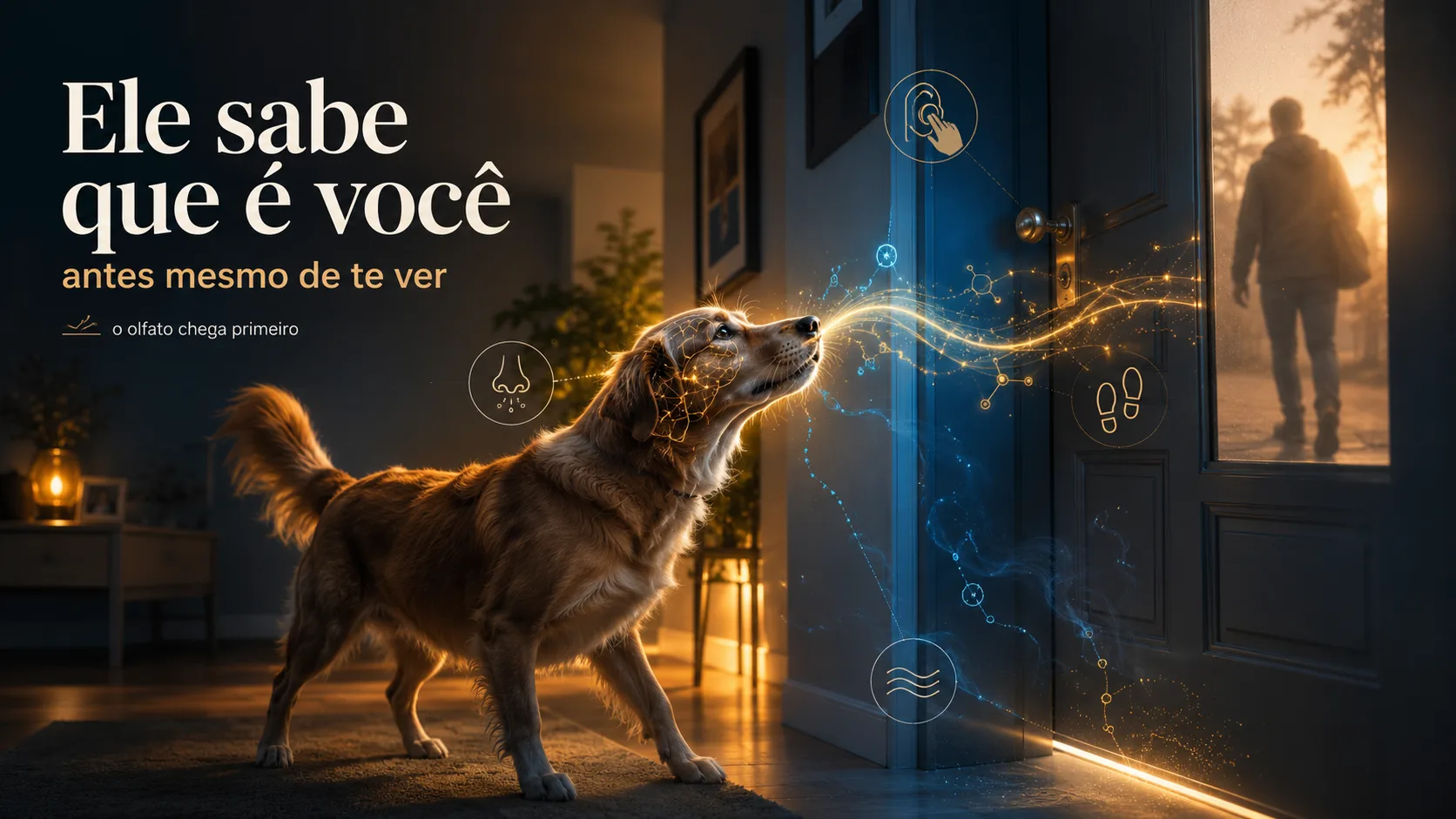 O cachorro sabe que é você antes mesmo de te ver