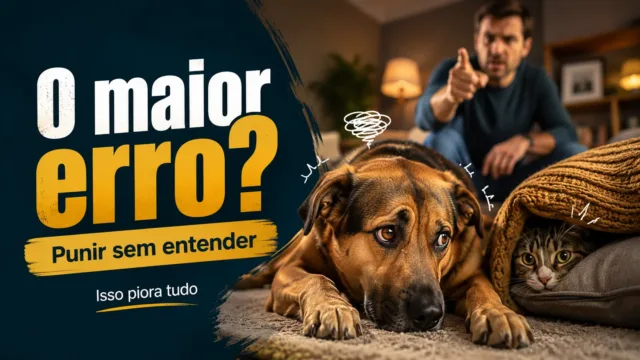 O maior erro que os tutores cometem ao tentar corrigir o comportamento do pet e que piora tudo