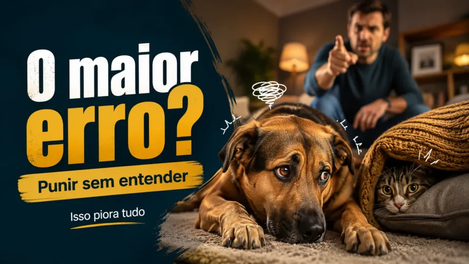 O maior erro que os tutores cometem ao tentar corrigir o comportamento do pet e que piora tudo