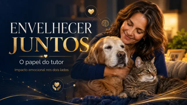 O papel do tutor no processo de envelhecimento do pet — o que a ciência diz sobre o impacto emocional nos dois lados