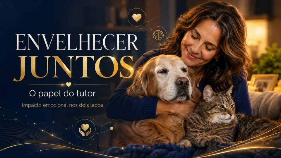 O papel do tutor no processo de envelhecimento do pet — o que a ciência diz sobre o impacto emocional nos dois lados