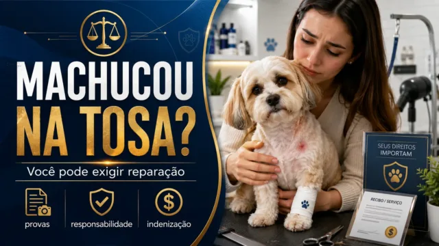 O pet shop danificou ou machucou o seu animal durante a tosa e você pode sim exigir reparação