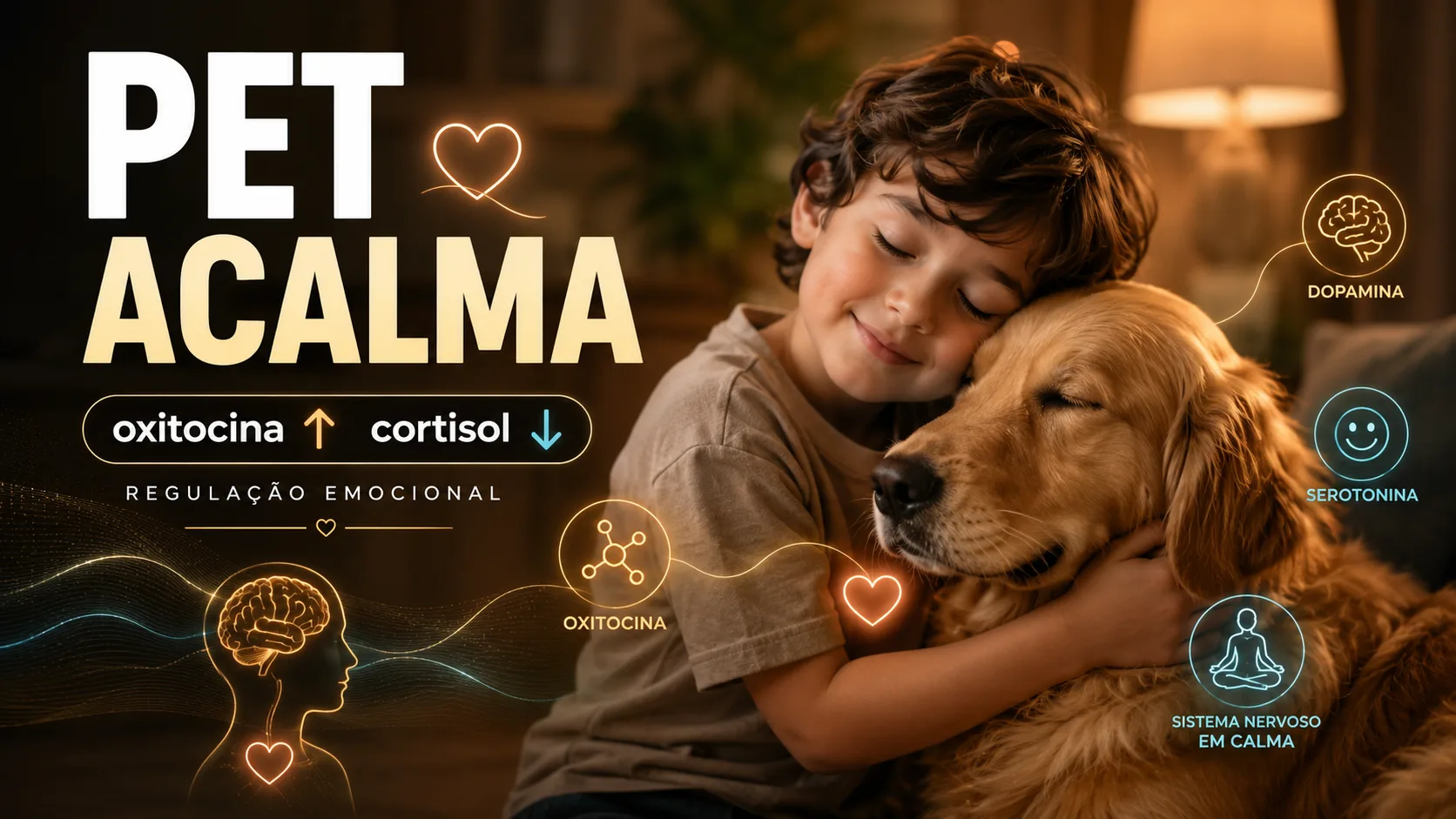 O que acontece no corpo — oxitocina, cortisol e por que o pet acalma de verdade