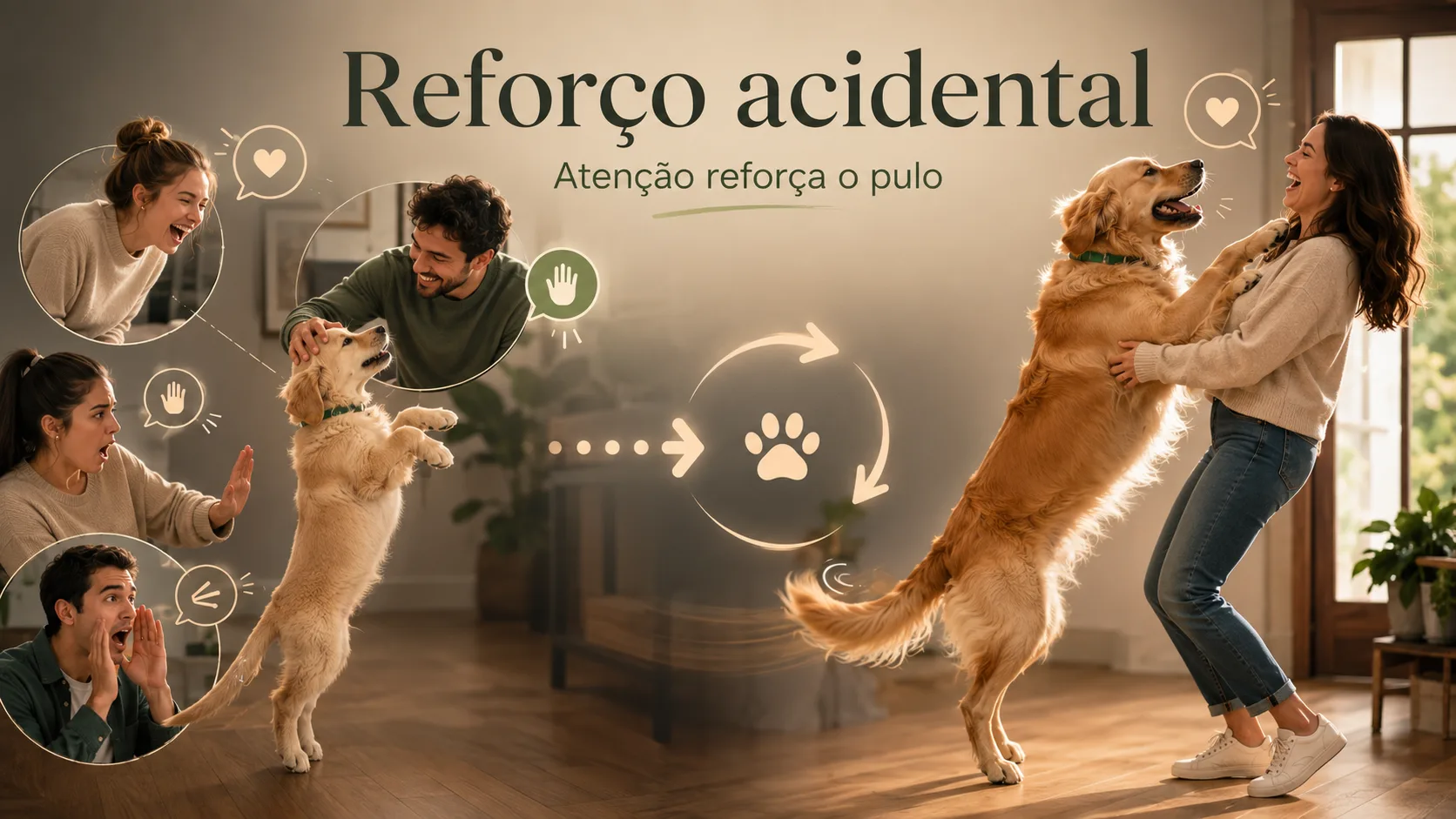 O reforço acidental que ensinou o cachorro a continuar pulando