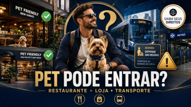Pet em restaurante, loja e transporte público — onde você pode entrar e onde estão enganando você