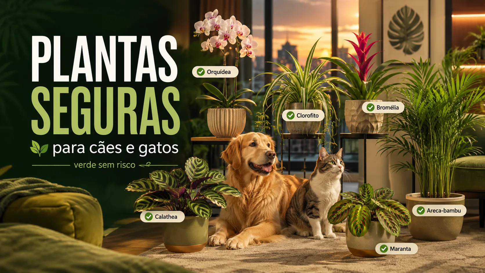 Plantas seguras para quem não quer abrir mão do verde