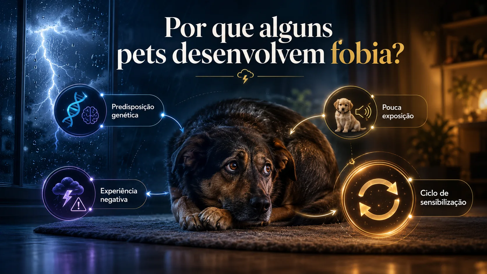 Por que alguns pets desenvolvem fobia e outros não