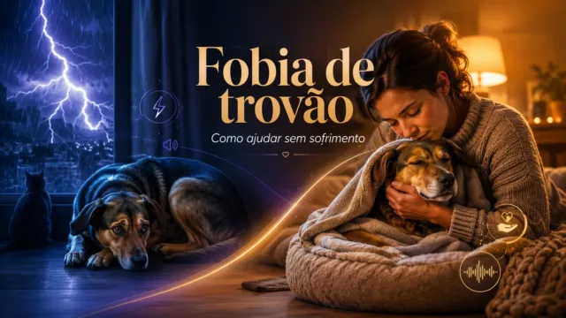 Por que alguns pets desenvolvem fobias de trovão e como ajudar sem que o bicho sofra