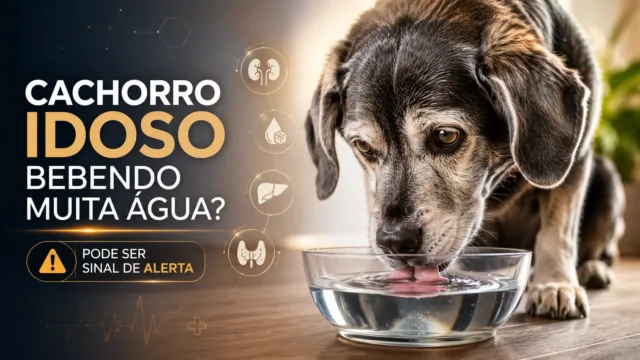 Por que o seu cachorro idoso está bebendo muita água e quais são as doenças que esse sinal pode indicar
