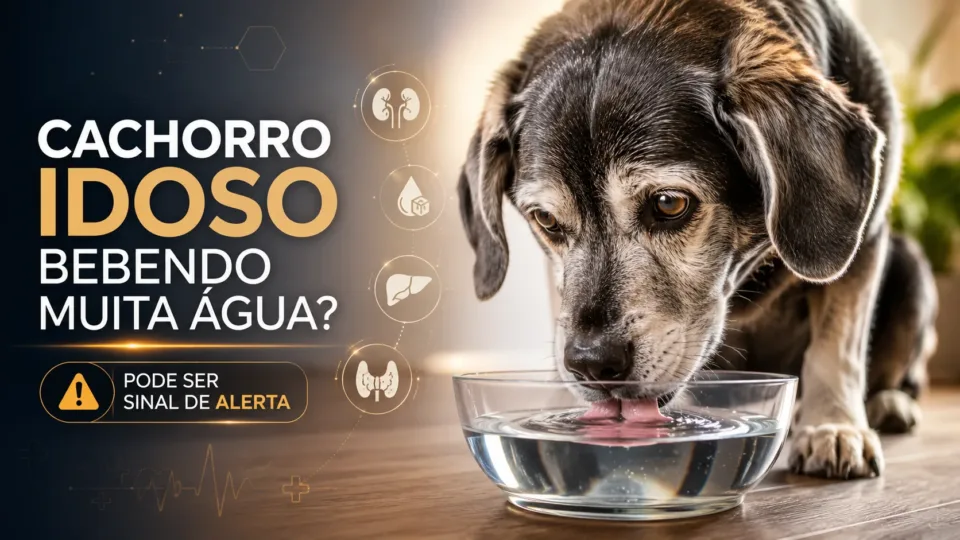 Por que o seu cachorro idoso está bebendo muita água e quais são as doenças que esse sinal pode indicar