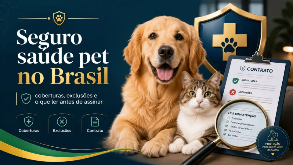 Seguro saúde pet no Brasil: o que realmente cobre, o que está nas exclusões e o que você precisa ler antes de assinar