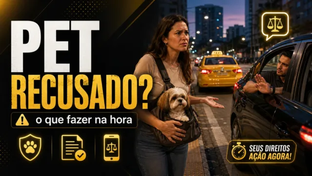 Uber e táxi recusaram seu pet — o que a lei diz e o que você pode fazer na hora