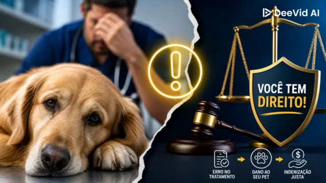 Veterinário errou no tratamento do seu pet — você tem direito a indenização e aqui está como funciona