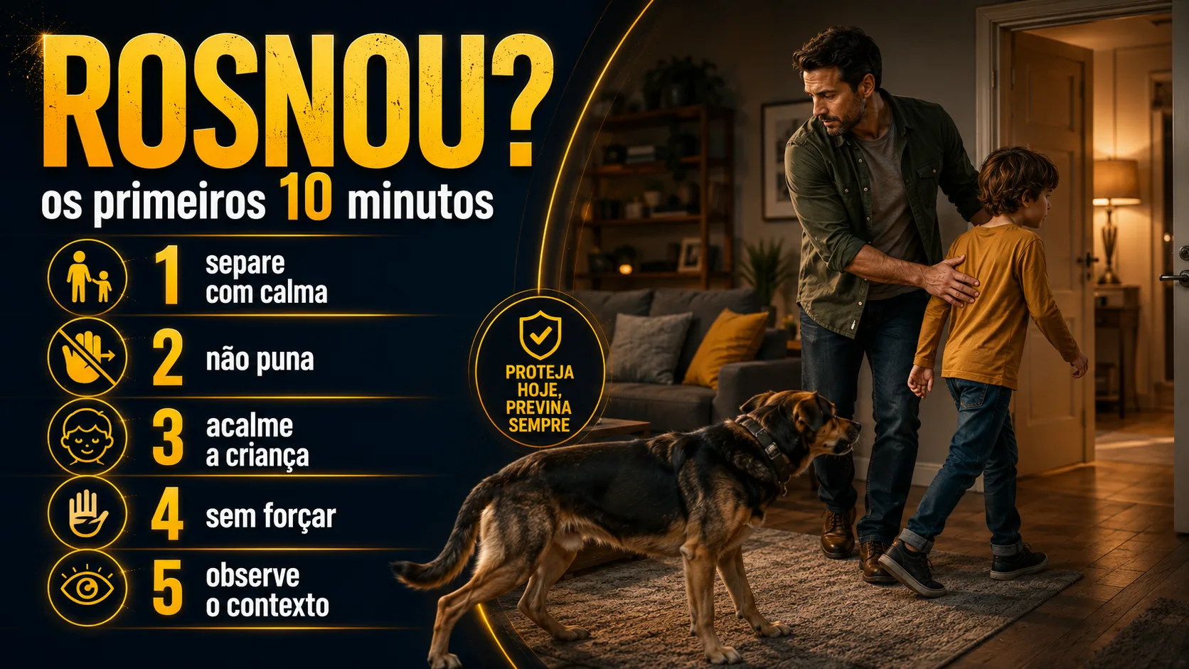 ⏱ O que fazer imediatamente — os primeiros 10 minutos